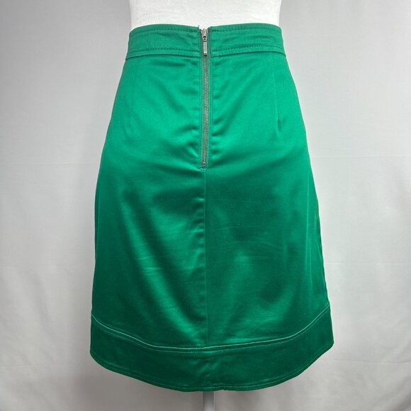 Tristan chic holiday emerald green satin-finish short skirt - Size 8 - Picture 3 of 6